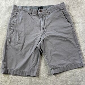 J Crew Chino Shorts Mens 31 Gray 10.5" Straight Casual Preppy Casual Beach